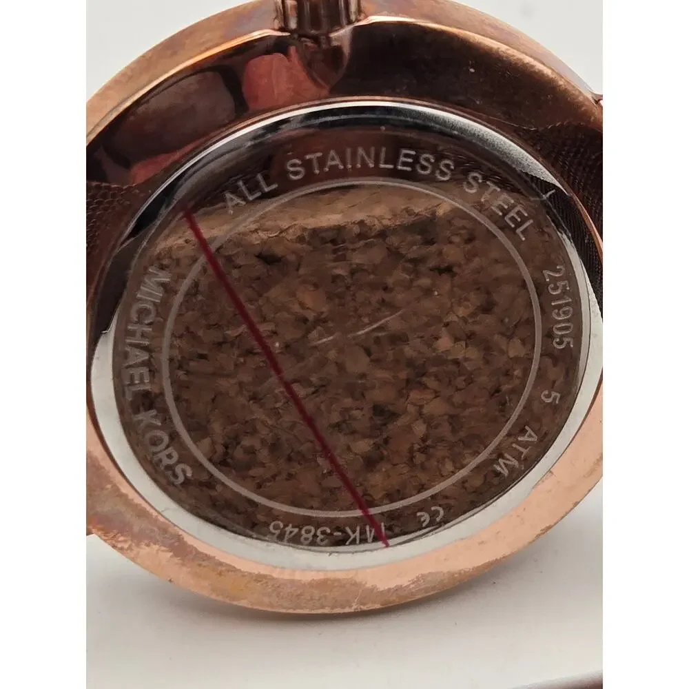 Michael Kors Portia Rose Gold Mesh Quartz Watch MK3845